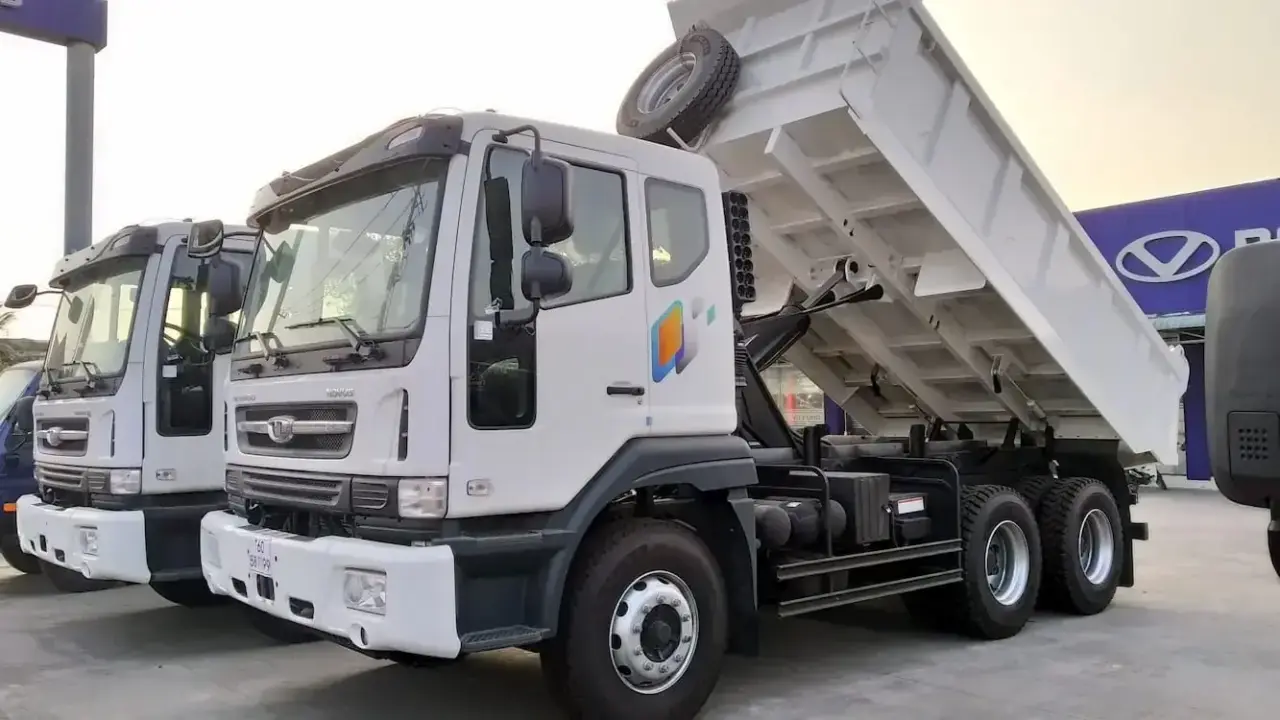 Xe ben Daewoo 15 tấn thùng 10 khối Xe ben Daewoo 15 tấn nhập khẩu mới