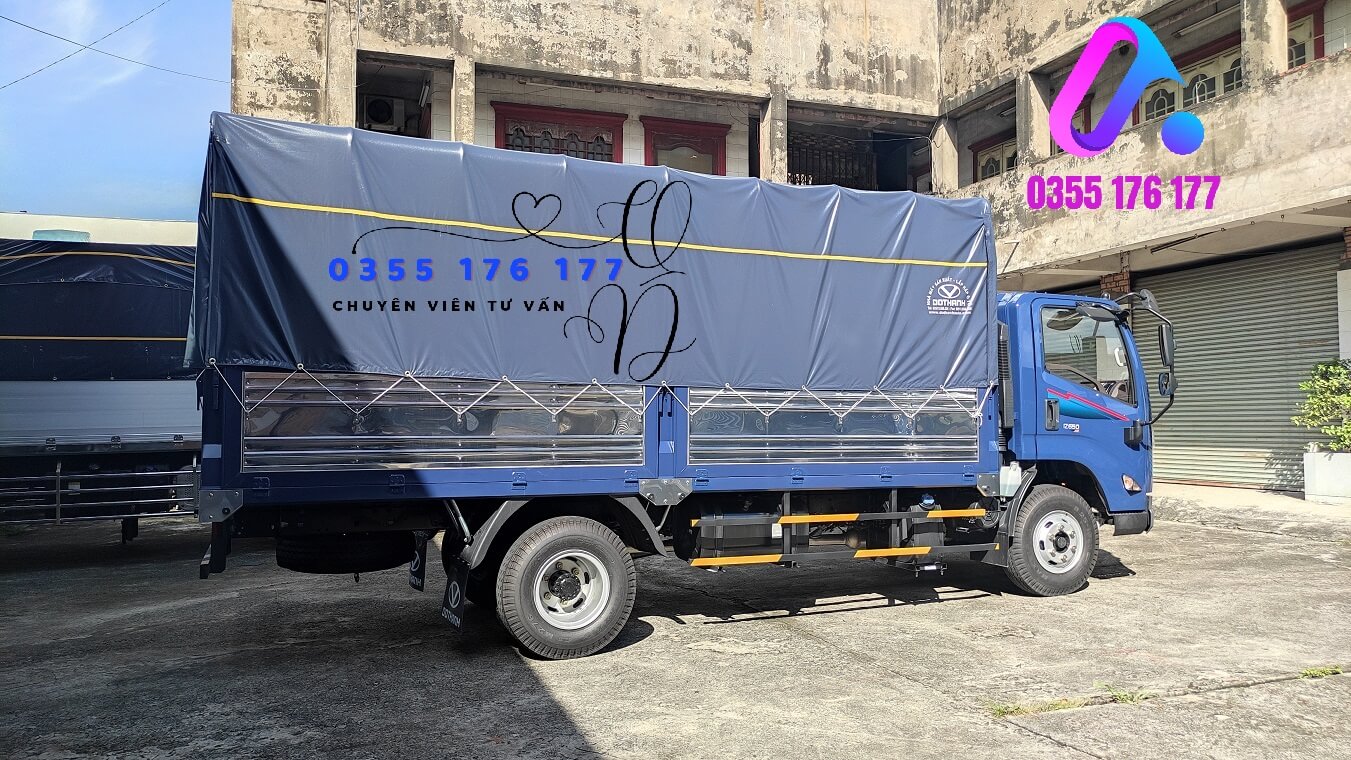Đô Thành IZ650 SE tải trọng 6.5 tấn thùng bạt màu xanh tiêu chuẩn
