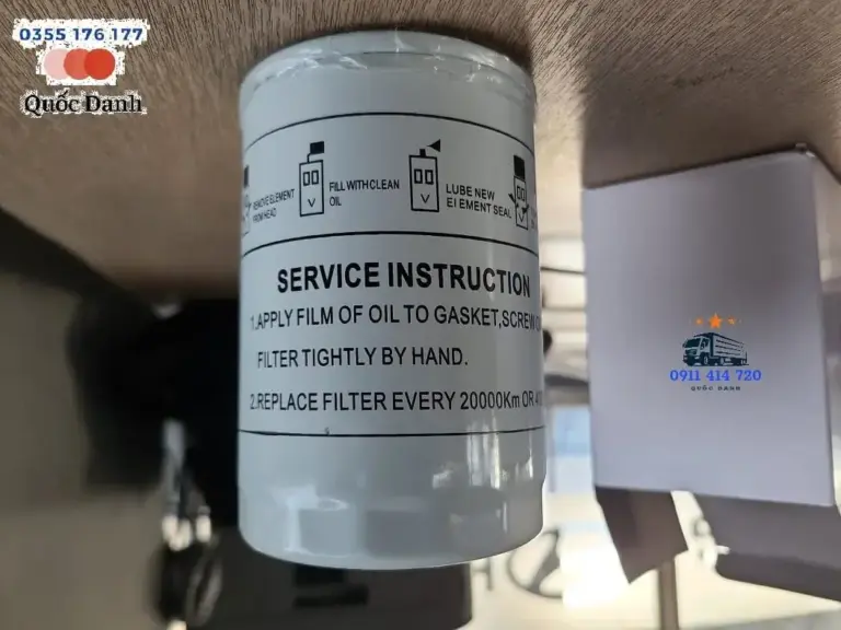 Lọc nhớt của một dòng xe tải JAC
