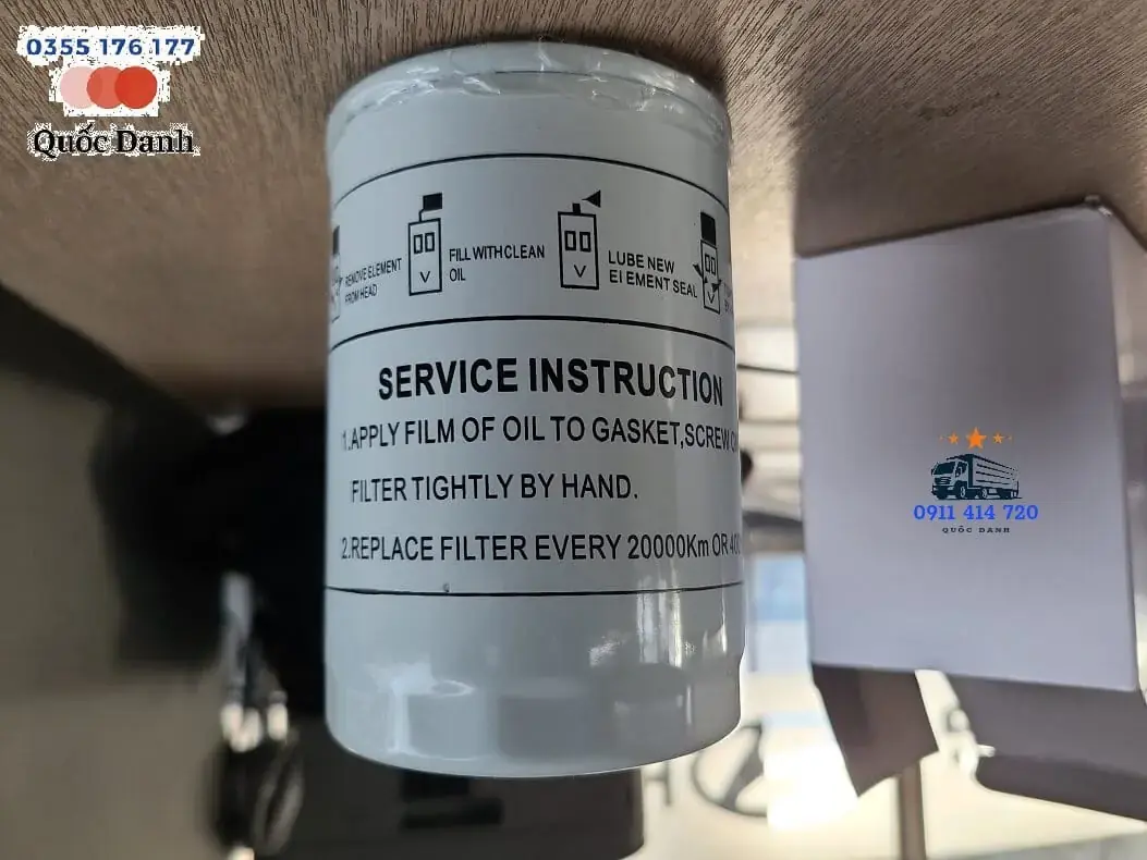 Lọc nhớt của một dòng xe tải JAC