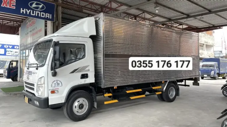 Mui lướt gió xe tải hyundai, màu trắng EX8 GTL
