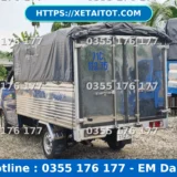 Teraco 100 thùng bạt cũ đuôi xe Teraco 100 thùng mui bạt - Đời 2021 nhìn từ phía trước đuôi xe
